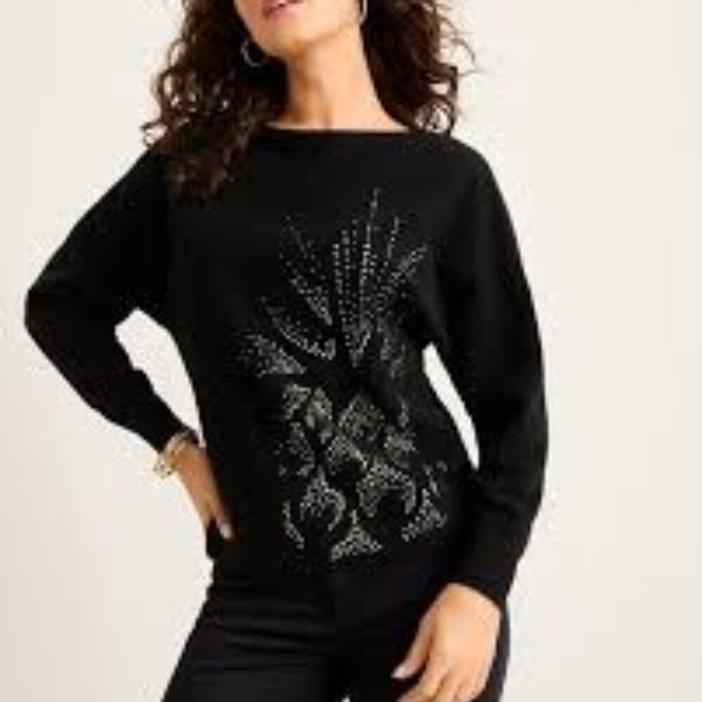 NWT Tommy Bahama Polished Pineapple Wool & Cashmere-Blend Sweater